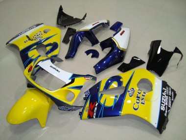 1996-2000 Yellow Corona Suzuki GSXR 600 Motorcycle Fairings