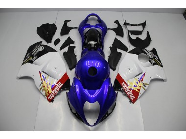 1996-2007 Blue White Suzuki GSXR1300 Hayabusa Motor Bike Fairings