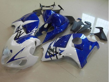 1996-2007 Blue White Suzuki GSXR1300 Hayabusa Moto Fairings