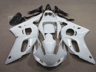 1998-2002 White Yamaha YZF R6 Motorcycle Replacement Fairings