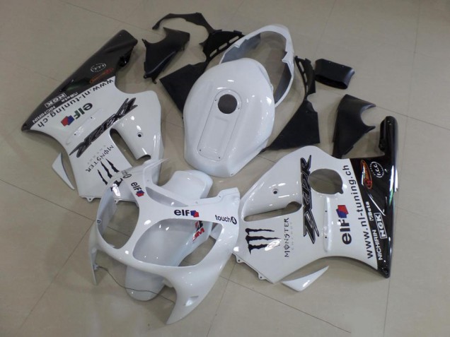 2000-2001 White Kawasaki ZX12R Motorbike Fairing Kits