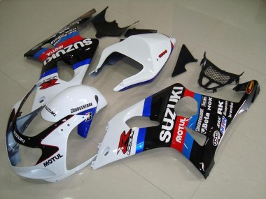 2000-2002 Black White Blue Suzuki GSXR 1000 Moto Fairings