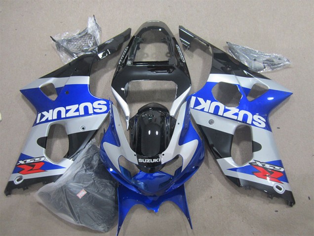 2000-2002 Blue White Decal Suzuki GSXR1000 Motorcycle Fairings