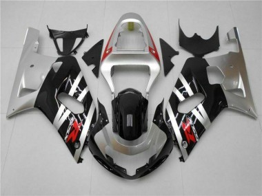 2001-2003 Silver Suzuki GSXR 600/750 Motorcycle Fairings Kits