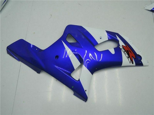 2001-2003 White Blue Suzuki GSXR 600/750 Motorcycle Fairings Kit