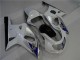 2001-2003 White Silver Suzuki GSXR 600/750 Bike Fairings