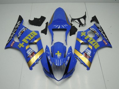 2003-2004 Blue Rizla Suzuki GSXR 1000 Motorcycle Fairings Kits