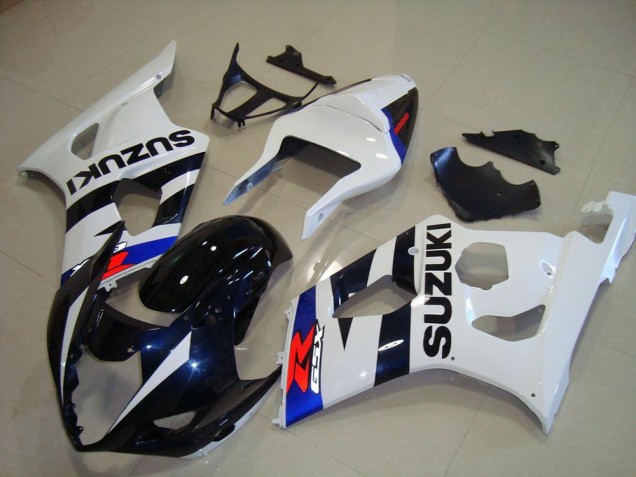 2003-2004 Dark Blue White Suzuki GSXR 1000 Replacement Fairings