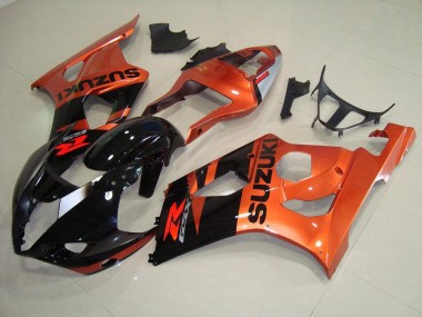 2003-2004 Orange and Black Suzuki GSXR 1000 Motorcycle Fairings