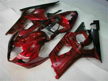 2003-2004 Red Suzuki GSXR 1000 Motorcycle Fairings Kit