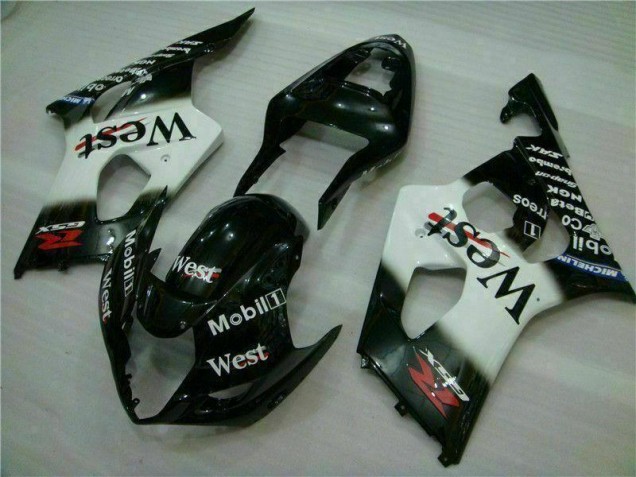 2003-2004 White Black Suzuki GSXR 1000 Motorbike Fairing