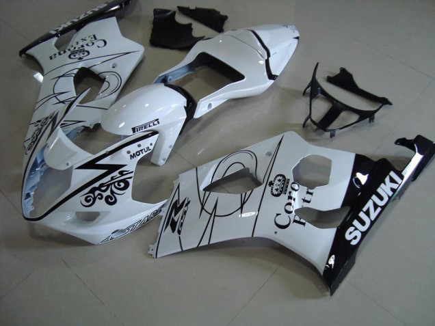 2003-2004 White Corona Suzuki GSXR 1000 Bike Fairings