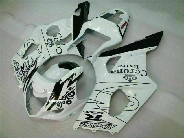 2003-2004 White Suzuki GSXR 1000 Motor Bike Fairings