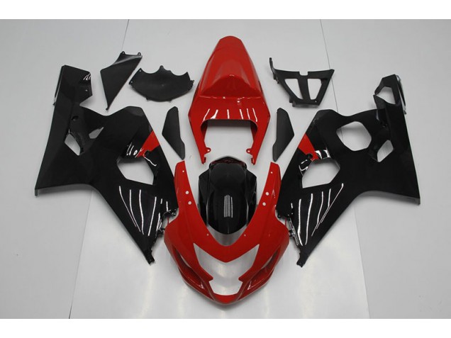 2004-2005 Red Black Suzuki GSXR750 Motorcycle Fairings