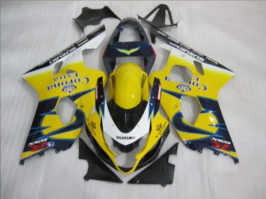 2004-2005 Yellow Blue Corona Extra Suzuki GSXR600 Bike Fairing