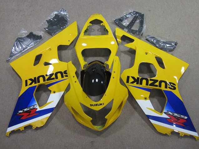 2004-2005 Yellow Blue Suzuki GSXR600 Motor Bike Fairings