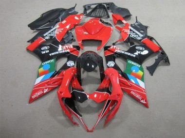 2005-2006 Black Red Green Suzuki GSXR1000 Bike Fairing