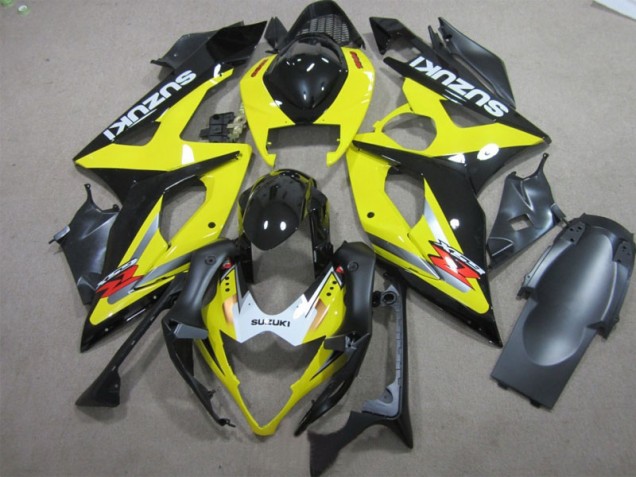 2005-2006 Black Yellow Suzuki GSXR1000 Motor Bike Fairings