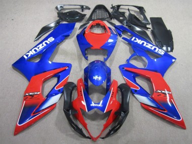 2005-2006 Blue Red Suzuki GSXR1000 Motorcycle Fairings