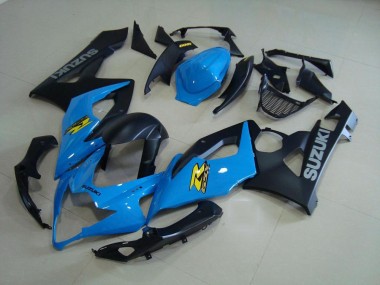 2005-2006 Blue and Matte Black Suzuki GSXR 1000 Bike Fairings