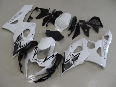 2005-2006 White and Black Suzuki GSXR 1000 Motorcycle Fairings