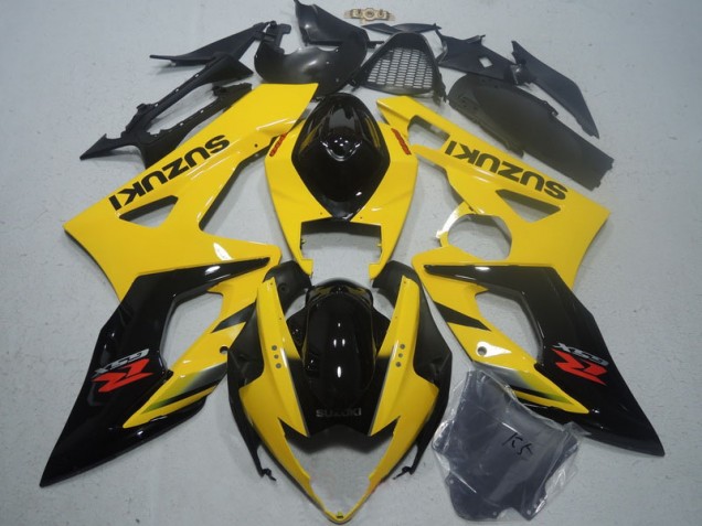 2005-2006 Yellow Black Suzuki GSXR1000 Motorcycle Fairings Kits