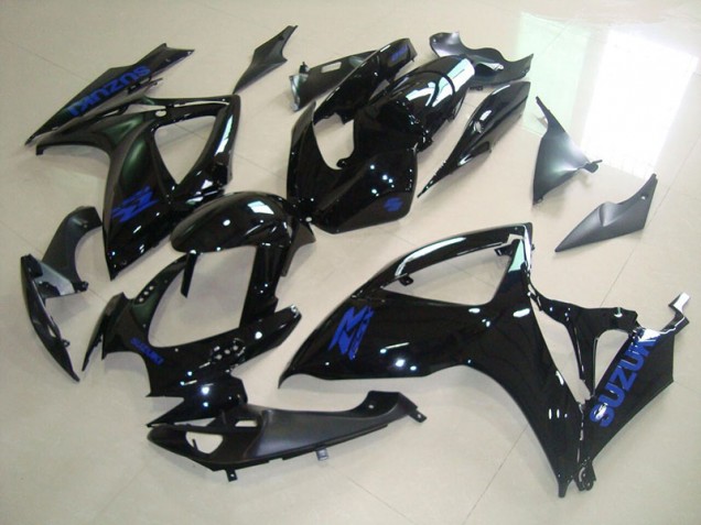 2006-2007 Black Blue Decal Suzuki GSXR750 Bike Fairing