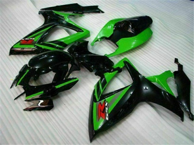 2006-2007 Black Green Suzuki GSXR 600/750 Replacement Motorcycle Fairings