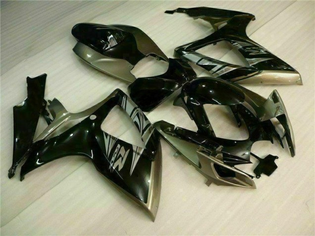 2006-2007 Black Grey Suzuki GSXR 600/750 Motorcycle Fairing Kits