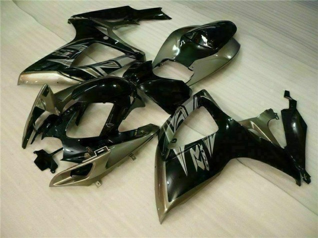 2006-2007 Black Grey Suzuki GSXR 600/750 Motorcycle Fairing Kits