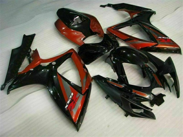 2006-2007 Black Red Suzuki GSXR 600/750 Motorcycle Fairing Kits