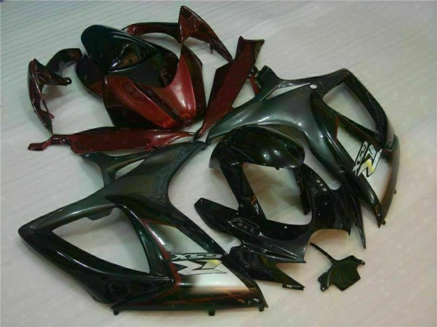 2006-2007 Black Red Suzuki GSXR 600/750 Motorcycle Fairings