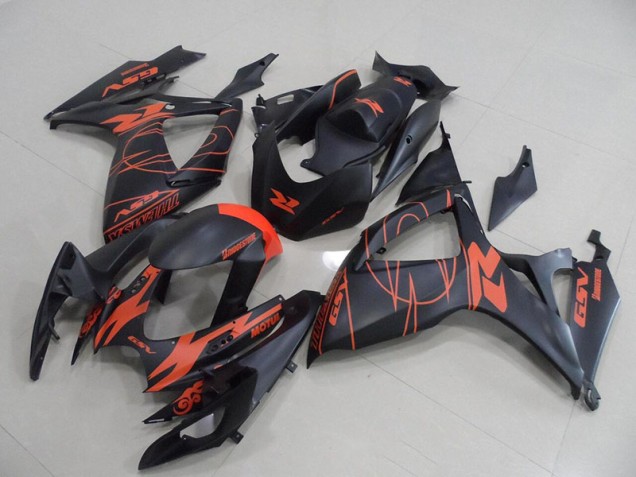 2006-2007 Black Red Suzuki GSXR750 Motorcycle Replacement Fairings