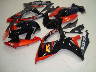 2006-2007 Black Red Suzuki GSXR750 Motorcycle Fairing Kits