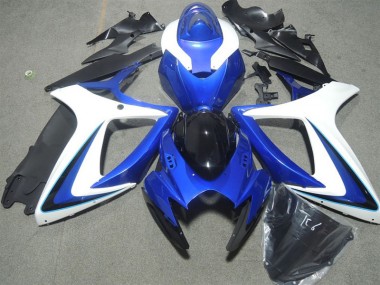 2006-2007 Blue White Black Suzuki GSXR600 Motorbike Fairing