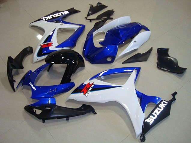 2006-2007 Blue White Black Suzuki GSXR750 Motorcycle Fairings