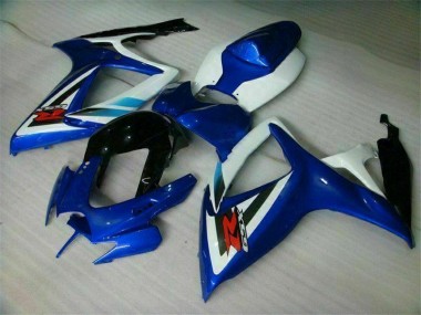 2006-2007 Blue White Suzuki GSXR 600/750 Bike Fairings