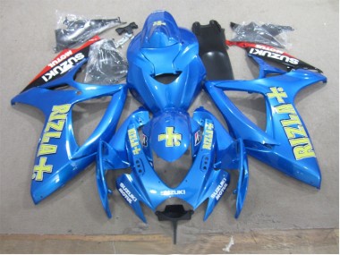 2006-2007 Blue Yellow Rizla Suzuki GSXR600 Motorbike Fairing