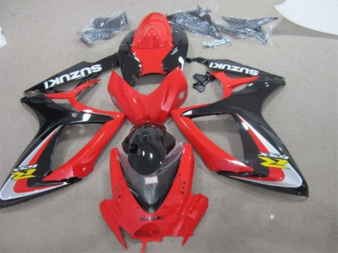 2006-2007 Red Black Suzuki GSXR600 Replacement Fairings