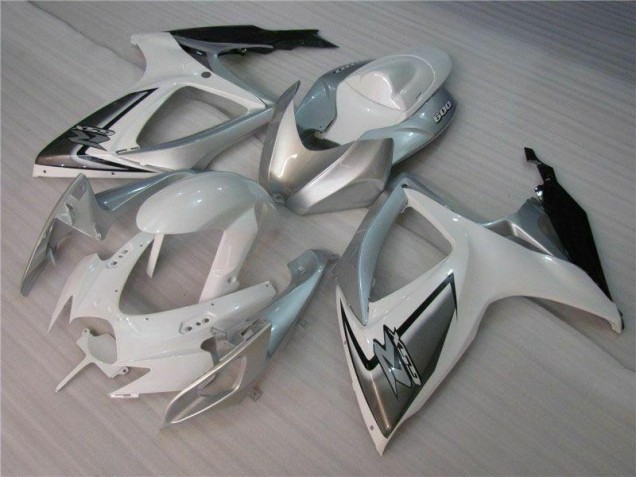 2006-2007 White Silver Suzuki GSXR 600/750 Bike Fairings