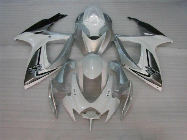 2006-2007 White Silver Suzuki GSXR 600/750 Motorcycle Fairing