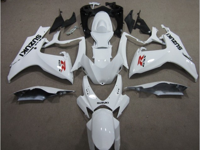 2006-2007 White Suzuki GSXR600 Motorcycle Fairings