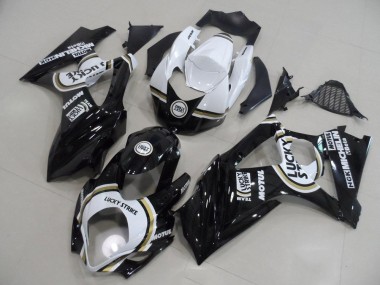 2007-2008 Black Lucky Strike Suzuki GSXR 1000 K7 Bike Fairings