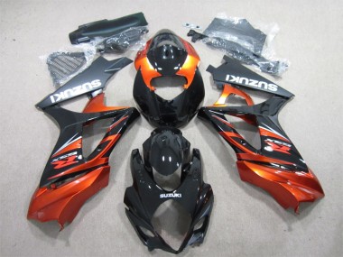 2007-2008 Black Orange Suzuki GSXR1000 Motorbike Fairing