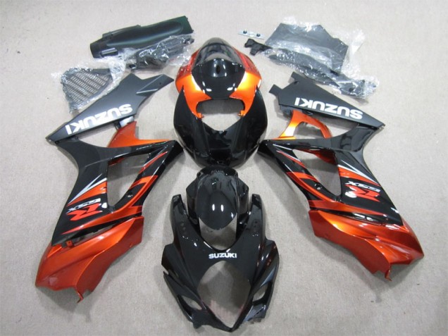 2007-2008 Black Orange Suzuki GSXR1000 Motorbike Fairing