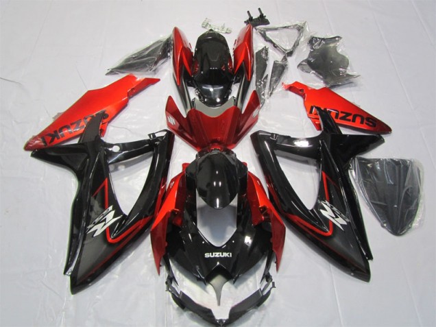 2007-2008 Black Red Suzuki GSXR1000 Motorbike Fairing