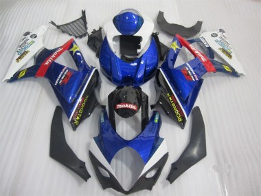 2007-2008 Blue Black Rockstar Suzuki GSXR1000 Bike Fairings