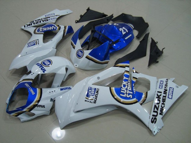 2007-2008 Blue Lucky Strike Suzuki GSXR 1000 K7 Motorbike Fairing