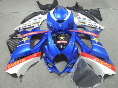 2007-2008 Blue Rockstar Suzuki GSXR1000 Motorcycle Fairings Kits