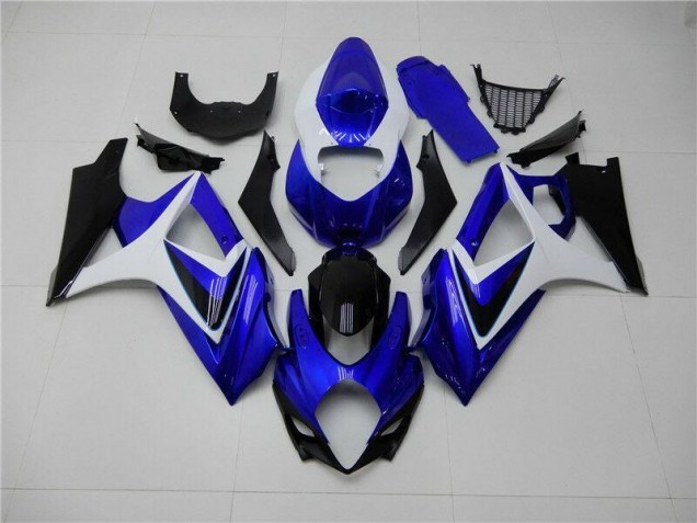 2007-2008 Blue White Black Suzuki GSXR 1000 K7 Motorcycle Fairings